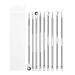 Acne Needle Blackhead Remover Needle Tools Set Blackhead Tweezer Pimple Extractor Stainless Steel Blackspot Removal Skin Care Tool (Color : 9pcs Plastic Bag) Silver