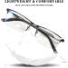 KONHAGO Blue Light Blocking Reading Glasses for Men - Half Frame Metal Readers 2.0x - Anti Eyestrain/Glare/UV - 3 Black + 2 Gray - Spring Hinge Eyeglasses - Buy Online on GoSupps.com