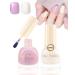 Holographic Aurora Shimmer Nail Gel Glue Polish 2Pcs Long-Lasting Chrome Mermaid Gel Polish Pink Milk Pearl White Iridescent Glitter Pearlescent Glossy Colored Trendy Nail Gel Polish DIY Gift-127+327 Pink Milk +Pearl White