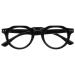 Opulize Rio Reading glasses with blue light filter - flattened frame - women & men - spring hinges - B53-1 +1.50 Magnification glossy black