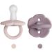 Moonkie Soothie Pacifiers Set of 2  BPA-Free Comfy Safe Baby Pacifier with Large Air Holes  Newborn Essentials 6 Months Up Baby Pink/Pale Mauve