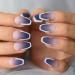Ombre Matte Medium Coffin White Tips - 24pcs Full Cover Acrylic False Nails | No Dry Time & International Shipping - Buy Online on GoSupps.com