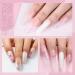 PEACECOLOR Builder Extension Gel Kit for Nail Art | Clear Pink White UV/LED Hard Gel Set with Base & Top Coat, Nail Strengthening | Includes Nail Forms & Brush - Buy Online on GoSupps.com