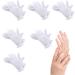 6 Pairs Moisturizing Gloves Over Night Bedtime White Cotton | Cosmetic Inspection Premium Cloth Quality | Eczema Dry Sensitive Irritated Skin Spa Therapy Secure Wristband| One Size Fits Most (6 Pairs)