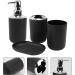 Beaupretty Bade Accessories Set - Halter Toothbrush Black Lashing Bottle Tooth Shell Mug & Lotion Pump - Practical Bath & Shower Essentials - Buy Online on GoSupps.com