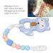 Sensory Chew Necklace & Teether Toy | Food Grade Silicone | Cute Baby Teething Toy with Pacifier Chain & Bibs | Toddler Friendly (Blue) - Buy Online on GoSupps.com