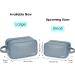 Vegan Leather Travel Toiletry Bag for Women - Greyish Blue Dopp Kit Organizer for Toiletries, Makeup & Cosmetics - Buy Online on GoSupps.com