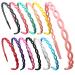 12pcs Chain Plastic Headbands for Girls Women Colorful Headbands with Teeth For Kids Teens Chain Headbands