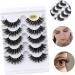 minkissy 5 Pairs Fake Eyelashes Black Trim Decked Cosmetic Lash Decors Natural Eyelashes Party Eyelashes Reusable Black Eyelashes 3d Extend Imitation European and American Miss - Buy Online on GoSupps.com