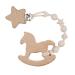 PandaEar Silicone Pacifier Clips 4 Pack for Boys and Girls - Baby Binky Holder Strap with Wooden Teething Toy - Universal Fit for Teethers - Gender Neutral - Buy Online on GoSupps.com