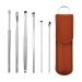 LUXIOO The Most Professional Ear Cleaning Master in 2023- Ear Cleaner Tool Set 6PCS Ear Pick Earwax Removal Kit Spiral Design Stainless Steel Earwax Removal Kit Purple