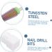 Nails Drill Bits Nail Bits Nail Art Drill Bits Drill Bits for Nails Cuticle Pusher Tool Nail Art Polishing Tools Women's Nail Drill Manicure Tungsten Steel 4.4x1.2cm As Shown - Buy Online on GoSupps.com