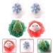 FRCOLOR 4Pcs Christmas Bath Sponges - Exfoliating Loofahs & Shower Balls for Men & Women - Buy Online on GoSupps.com