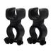 2 pcs Walking Stick Holders Bicycle Light Holder dismountable Crutch Supports for Wheelchair rollator and Mobility Scooter (Black)