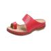 Women Sandals Open Toe Women's Summer Hollow Clip Toe Bunion Corrector Wedge Heels Slip on Flat Sandals Flip Flop for Orthopedic Big Toe Bone Correction Beach Travel 8.5 Red