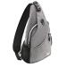 MOSISO breast pocket sling bag Sling backpack shoulder backpack polyester multipurpose crossbody shoulder bag shoulder bag sports bag travel hiking daypack for men women gray