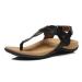 Athlefit Women's Orthopedic Sandals Comfortable Arch Support Orthotic Thong Flip Flops 8.5 Black