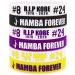 Ouideesain RIP Memorial Bracelet Basketball Silicone Rubber Wristbands for Teens and Adults 6 PCS in Six Colors Memorial Wristbands Pack of 6
