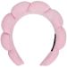ZGTS Makeup Headband for Women and Girls Puffy Spa Headband Skincare Headband Soft Sponge Headband for Face Washing Makeup Removal Facial Mask Shower (Pink)