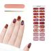 Semi Cured Gel Nail Strips 20 PCS Halloween Gel Nail Polish Stickers Wraps Adhesive Gel Nail Stickers with Nail File Stick and Sealing Strip(Halloween-B) Halloween B