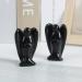 Lovionus89 Hand-Carved Black Obsidian Angel Statue | 5cm Healing Crystal Decoration | Natural Stone Figurine for Home & Gift - Buy Online on GoSupps.com