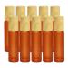 Frosted Glass Essential Oil Roller Bottles 10pcs Orange Frosted Glass Roller Bottles with wood grain cap & Stainless Steel Roller Balls Essential Oil 10ml Empty Perfume Bottles(Orange)