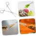 COLLBATH Reptile Feeding Clip Bearded Dragon Feeding Tongs Snake Tong Stainless Steel Silver - Buy Online on GoSupps.com