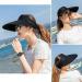 Women's Large Brim Sun Visor Hat for Summer UV Protection in Black - Buy Online on GoSupps.com