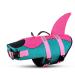 Queenmore life jacket Dog adjustable dogs life jacket ripstop lifeguard with high buoyancy and durable rescue handle for dogs for small medium dogs (Peacock M) M Peacock Shark