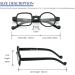 Buy Kodilin Round Square Reading Glasses for Men & Women - Anti-Blue Light Gaming Glasses (Black+Red 1.0) - 2 Pieces with Spring Hinge - Buy Online on GoSupps.com