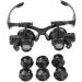 Magnifying Glasses Headband Magnifier 10X 15X 20X 25X Magnification Adjustable LED Light Magnifier Jewellery Watch Repair Magnifying Glass Tool