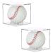 TERDEWE 2 Pack Stackable Baseball Display Case UV Protected Acrylic Baseball Boxes for Display Clear Display Case Baseball Cube Memorabilia Display Protector Official Baseball Autograph Display Case