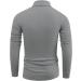 Jonivey Men's Fleece Turtleneck Long Sleeve Shirt - Soft Knitted Thermal Pullover - Pure Grey (Medium) - Buy Online on GoSupps.com