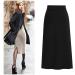 Sanahy Women's Ribbed Knit Split Midi Skirt - High Waist Bodycon Pencil Skirt XXL Black - Buy Online on GoSupps.com