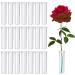 LznYi 100 Pack Floral Water Tubes 2.83 inch Plastic Water Tubes for Floral Flower for Milkweed Stem Cuttings Arrangements Decoration (Clear) 100pcs white