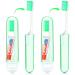 Nuen 2 pieces portable soft toothbrushes travel toothbrush foldable camping toothbrush with soft bristles mini foldable travel toothbrush with toothpastes for adults (green shell) case green