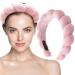 Puffy Makeup Headband Spa Headband for Women Sponge & Terry Towel Cloth Fabric Versed Headbands Hair Accessories for Skincare Yoga Face Washing Makeup Removal Shower and Facial Mask