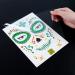 Halloween 3 Otters Temporary Face Tattoos - 19PCS Sugar Skull, Day of the Dead, and Skeleton Face Stickers for Party Favor Supplies - Buy Online on GoSupps.com