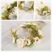 Mingxiu Beige Peony Flower Crown - Boho Floral Headband for Women | Adjustable Bridal Headdress for Weddings Festivals & Parties - Buy Online on GoSupps.com