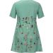 Women's Green Maxi Dress - Casual Short Sleeve Boho Sundress with Pockets (Size Small) - Buy Online on GoSupps.com