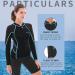 GoldFin 2mm Women's Wetsuit Top | Long Sleeve Neoprene Jacket for Diving, Surfing, Swimming | Black/Stripes - Small - Buy Online on GoSupps.com