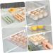 Uonlytech Egg Storage Box Bandejas Para Comida Fridge Crisper Refrigerator Hanging Egg Holder re-usable White 30.5X20X8.5cm - Buy Online on GoSupps.com