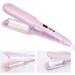 Iron Deep Hair Waver Curling Wand Electrical Crimpers for Women Double Barrel Tourmaline Ceramic Barrel Beachy Crimper Hair Iron (Pink) - Buy Online on GoSupps.com