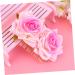 Didiseaon 1pc Red Hair Accessories Wedding Hair Comb Metal Trim Bridal Headpiece Red Rose Flower Hair Comb Hair Comb Pin Rose Hair Comb Metal Hair Comb Bride Roses Pink Wreath - Buy Online on GoSupps.com