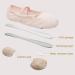 TIEJIAN Girls Ballet Shoes - Canvas Ballet Slippers (Toddler/Little Kid/Big Kid) Beige Size 3 - Buy Online on GoSupps.com