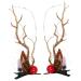 minkissy 3 Pairs Luminous Antler Hair Clip Led Elk Antlers Hair Clips Christmas Hair Antlers Clips Reindeer Ears Clips Deer Christmas Hair Clips Christmas Deer Clothing Non-woven Fabric