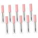 BIUDECO 10pcs Mascara Empty Tube Clear Gloss Lip Gloss Empty Mascara Wand Eyeliner Vial Wands Plastic Pink