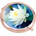 iampanda Compact Rose Gold Pocket Makeup Mirror with 2X Magnifying - Beautiful Lotus Flower Design - Buy Online on GoSupps.com