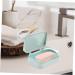 HEASOME Box Soap Holder Shower Soap Case Soap Bar Plastic Storage Containers for Clothes Leak Plastic Serving Trays Lidded Tin Big Shampoo Bar Soap Dish Abs Travel Toiletries Articulated Sky-blue 13.5X9CM - Buy Online on GoSupps.com