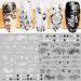Spring Flower Nail Art Stickers Decals - 10 Self-Adhesive Sheets | Black & White Blossom Design for Nail Decoration Supplies - Buy Online on GoSupps.com